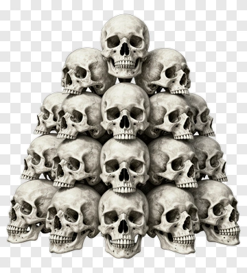 Stack Of Human Skulls PNG