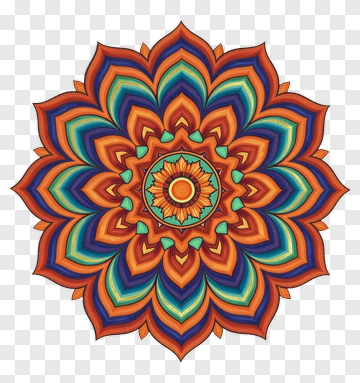 Colorful Mandala Design PNG