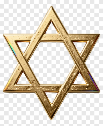 Golden Star Of David PNG