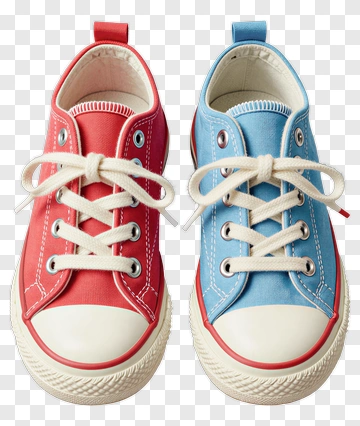 Colorful Sneakers With Laces PNG