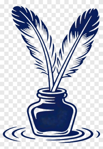 Ink Bottle With Quill Pens PNG
