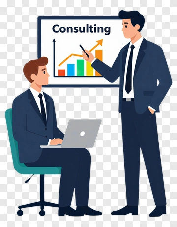Business Team Presenting Consulting Data PNG