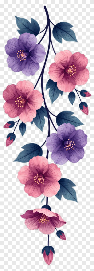 Colorful Floral Arrangement PNG