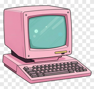 Cartoon Pink Computer PNG