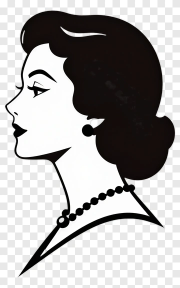 Silhouette Of A Woman Profile PNG