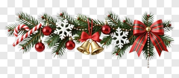 Christmas Decoration With Bells And Ornaments PNG