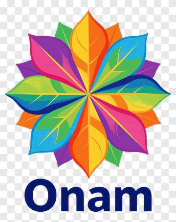 Colorful Onam Floral Design PNG