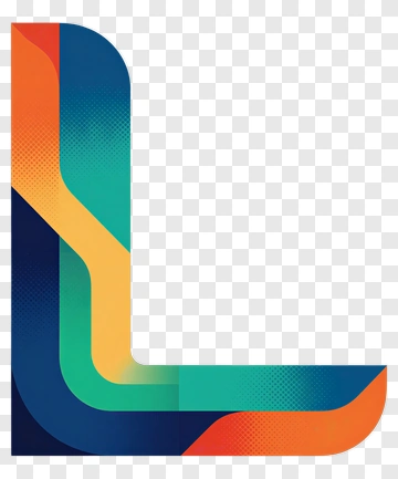 Colorful Letter L Design PNG
