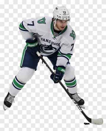 Hockey Player Wearing Vancouver Canucks Uniform PNG