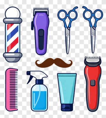 Barber Tools And Accessories PNG