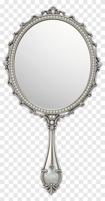Ornate Handheld Mirror PNG