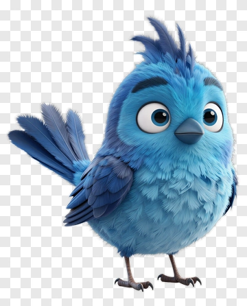 Cartoon Blue Bird PNG