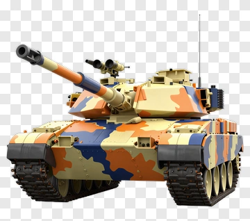 Military Tank With Camouflage Pattern PNG