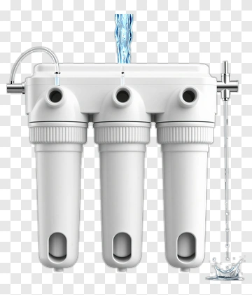 Water Filtration System With Three Filters PNG