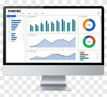 Data Dashboard Displaying Graphs And Charts PNG