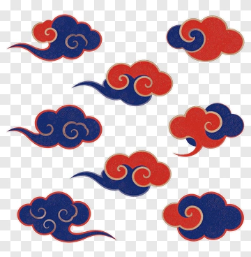 Colorful Decorative Clouds PNG