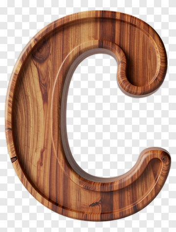 Wooden Letter C PNG