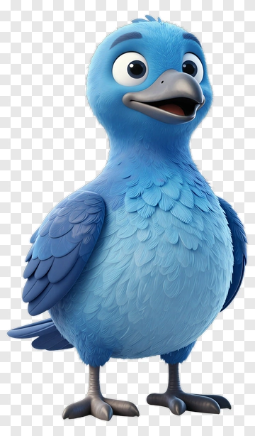 Cartoon Blue Bird PNG