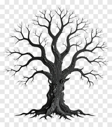 Black Tree With Bare Branches PNG