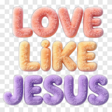 Colorful Text Saying Love Like Jesus PNG