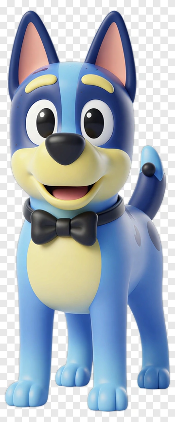 Cartoon Blue Dog With Bow Tie PNG