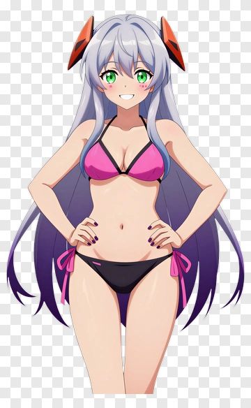 Anime Girl In Pink Bikini PNG