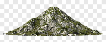 Mountain With Grass And Rocks PNG