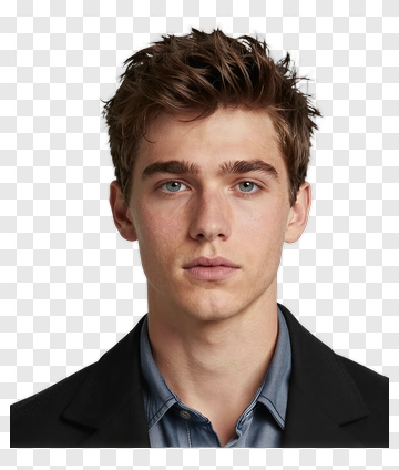 Young Man With Short Hair And Casual Outfit PNG