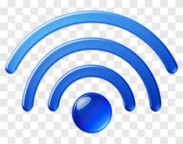 Blue Wireless Signal Icon PNG