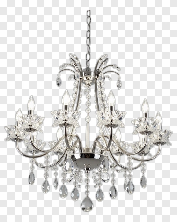 Elegant Crystal Chandelier PNG