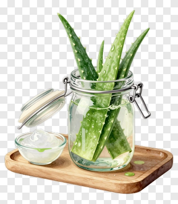 Aloe Vera In A Jar With Cream PNG
