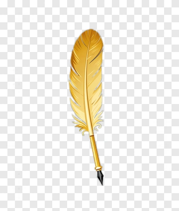 Golden Quill Pen PNG