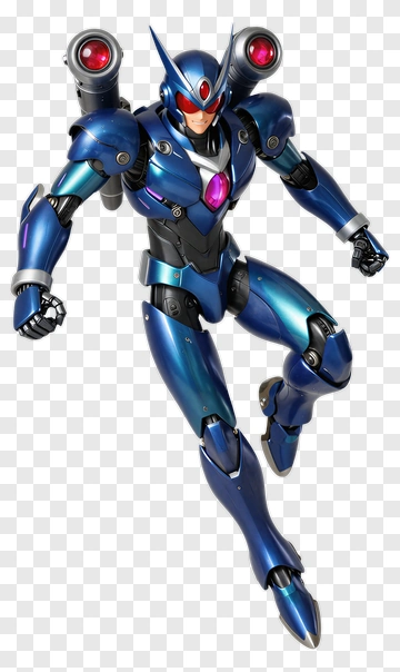 3D Robot Warrior In Action Pose PNG