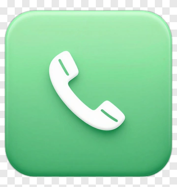 Phone Icon On Green Background PNG