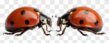 Ladybugs Facing Each Other PNG