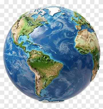 3D Earth Globe PNG