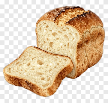 Loaf Of Bread With Slices PNG