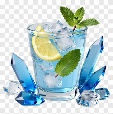 Refreshing Drink With Mint And Lemon PNG
