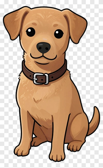 Cartoon Dog Sitting PNG