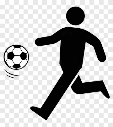 Football Player Kicking A Soccer Ball PNG