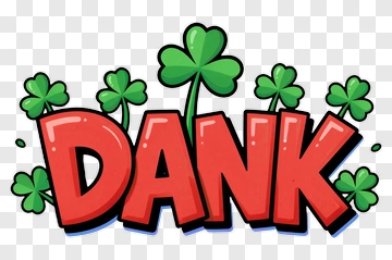 Dank St. Patrick's Day Design With Shamrocks PNG
