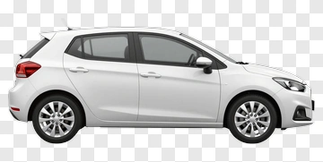 White Hatchback Car PNG