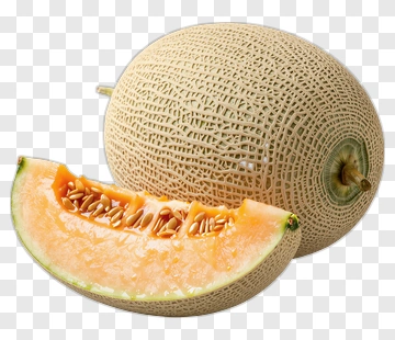 Cantaloupe Fruit With A Slice PNG