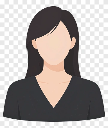 Vector Woman With Long Dark Hair PNG
