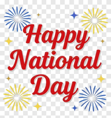 Happy National Day Celebration PNG