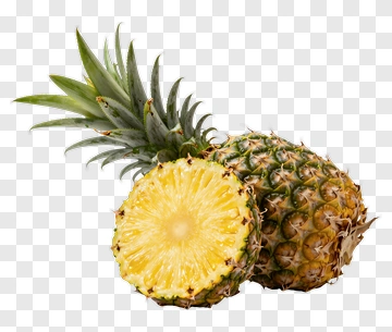Pineapple With A Cut Half PNG