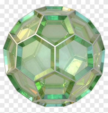 Geometric Green Gemstone PNG