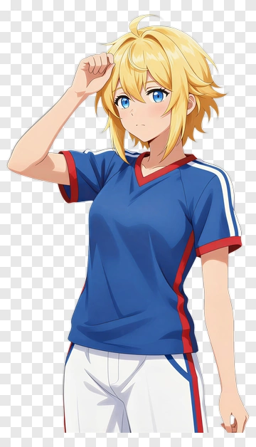 Anime Character In Sports Outfit PNG