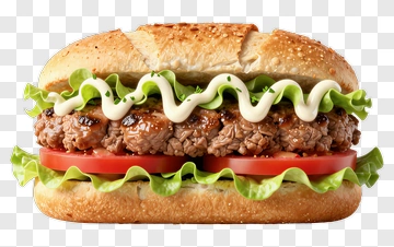 Delicious Hamburger With Lettuce And Tomato PNG