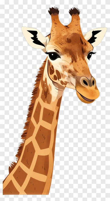 Cartoon Giraffe Head PNG